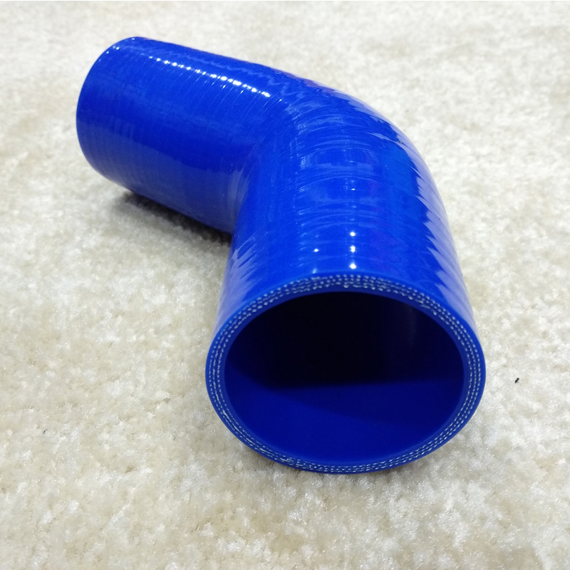 Армированные 4-слойные силиконовые шланги с изгибом под 45 градусов Синий черный автоматический силиконовый шланг